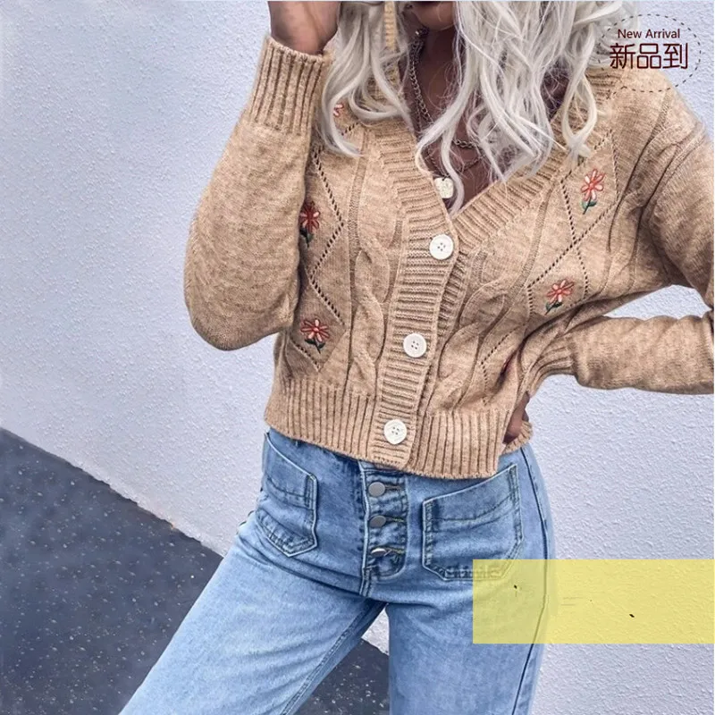 European Embroidered Knit Cardigan Women's Autumn 2021 New French Embroidered Single-breasted Long Sleeve Sweater
European Embroidered Knit Cardigan Women's Autumn 2021 New French Embroidered Single-breasted Long Sleeve Sweater