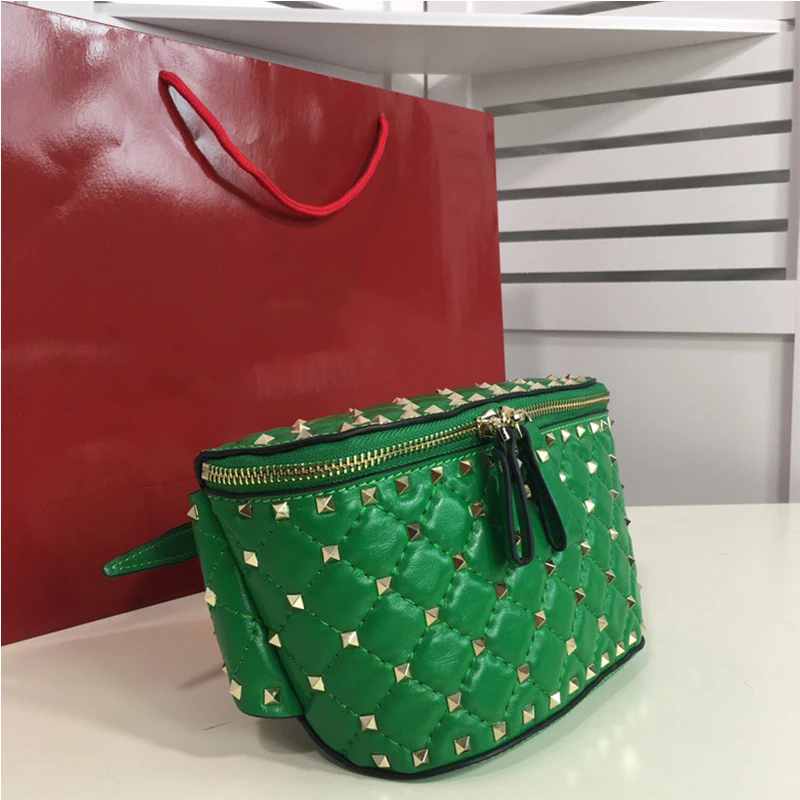 2021 New Fashion Rivet Waist Bag Genuine Leather Double Zipper Design High Quality Leather
2021 New Fashion Rivet Waist Bag Genuine Leather Double Zipper Design High Quality Leather
