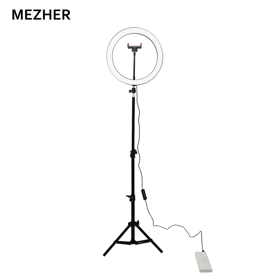Светодиодный кольцевой светильник MEZHER USB 12 дюймов/30 см приглушаемый Светильник