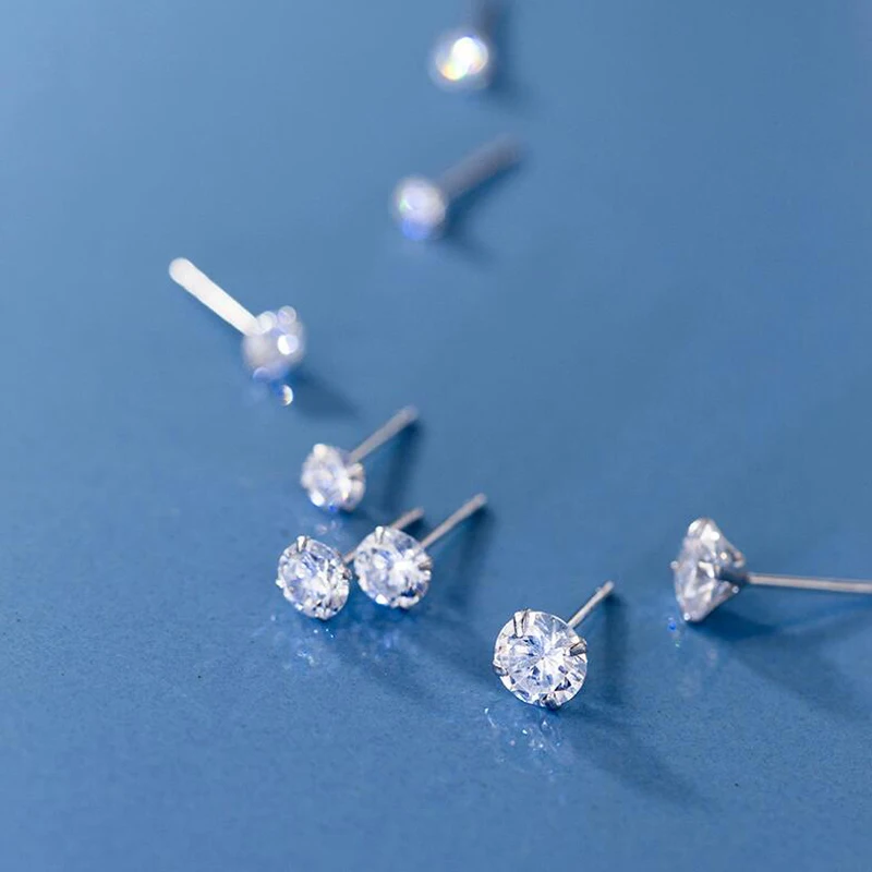 925 Sterling Silver Jewelry Women Fashion Cute Tiny Clear CZ Stud Earrings For Girls Teens Lady Pendientes eh1193
925 Sterling Silver Jewelry Women Fashion Cute Tiny Clear CZ Stud Earrings For Girls Teens Lady Pendientes eh1193