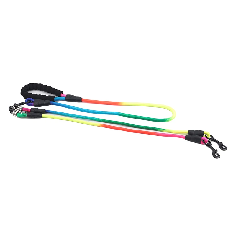 Rainbow Two Three Four Dogs Leash Nylon Detachable Pet Lead Foam Handle 1 Leash For 2 Dogs Round Dog Traction Rope
Rainbow Two Three Four Dogs Leash Nylon Detachable Pet Lead Foam Handle 1 Leash For 2 Dogs Round Dog Traction Rope