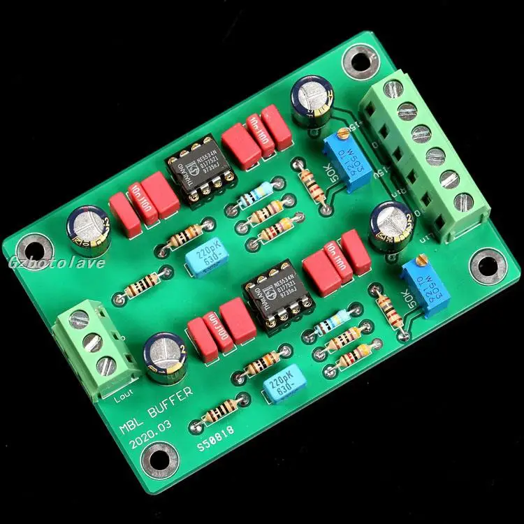 MBL6010D плата предусилителя NE5534 * 2 OpA двухканальная буферная постоянного тока 15 в T1485