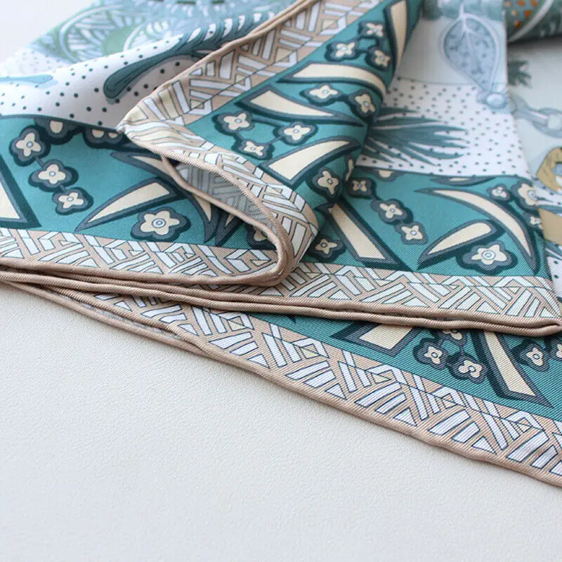 Luxury 100% Twill Silk Scarf Women Fashion Ethnic Tribal Style Jewelry Print Shawl Hijab Hand Rolled Kerchief Bandana 90*90cm
Luxury 100% Twill Silk Scarf Women Fashion Ethnic Tribal Style Jewelry Print Shawl Hijab Hand Rolled Kerchief Bandana 90*90cm