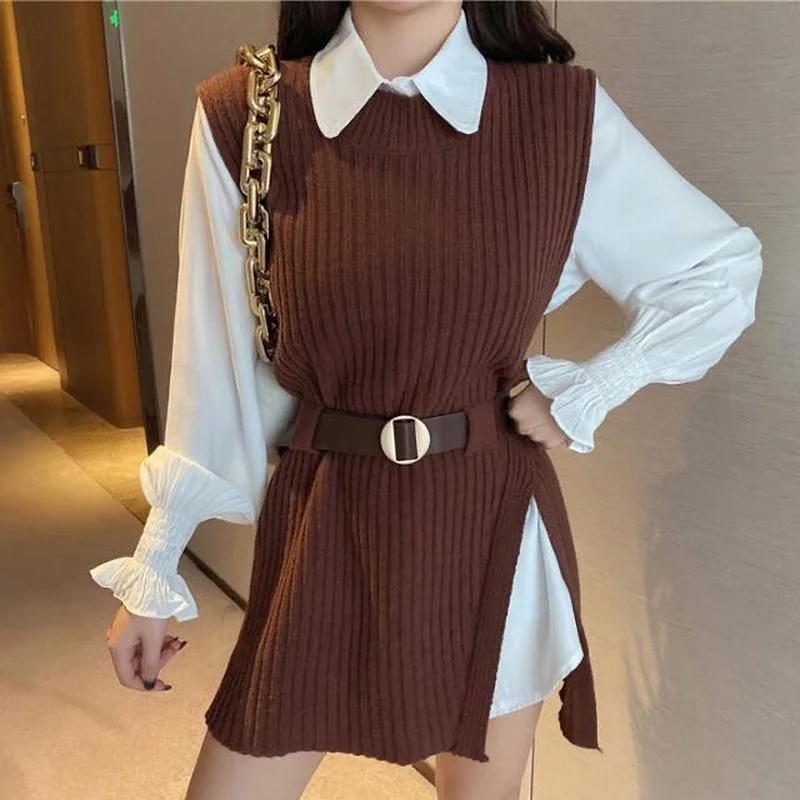 Vest Jacket Shirt Two-piece Suit New Spring Autumn Fashion Age Reduction Temperament Thin Women Shirt
Vest Jacket Shirt Two-piece Suit New Spring Autumn Fashion Age Reduction Temperament Thin Women Shirt