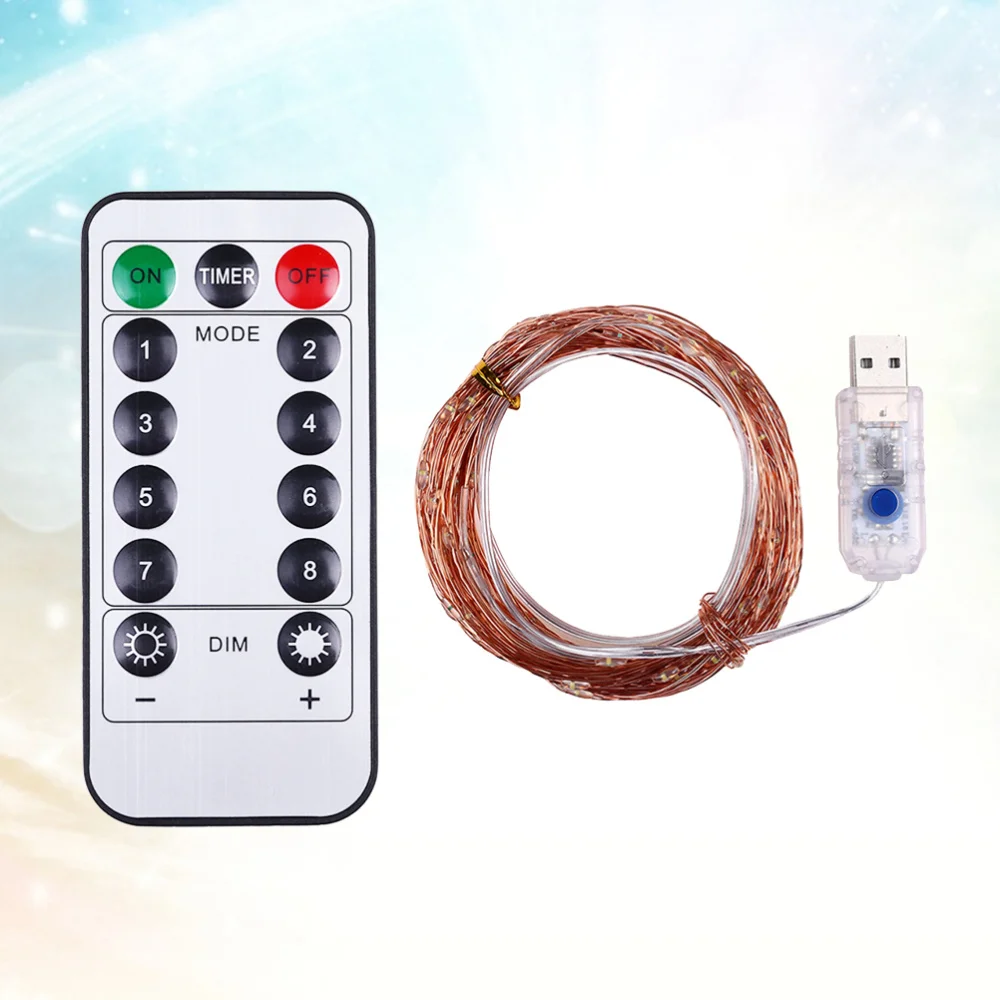 10M USB 100 LED 8 Function Copper Wire String Lights Fairy Light with Remote Controller For Xmas Festival Holiday Wedding Home D
10M USB 100 LED 8 Function Copper Wire String Lights Fairy Light with Remote Controller For Xmas Festival Holiday Wedding Home D