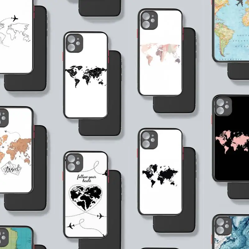 world map Phone Case Matte Transparent for iPhone 7 8 11 12 s mini pro X XS XR MAX Plus coque
world map Phone Case Matte Transparent for iPhone 7 8 11 12 s mini pro X XS XR MAX Plus coque
