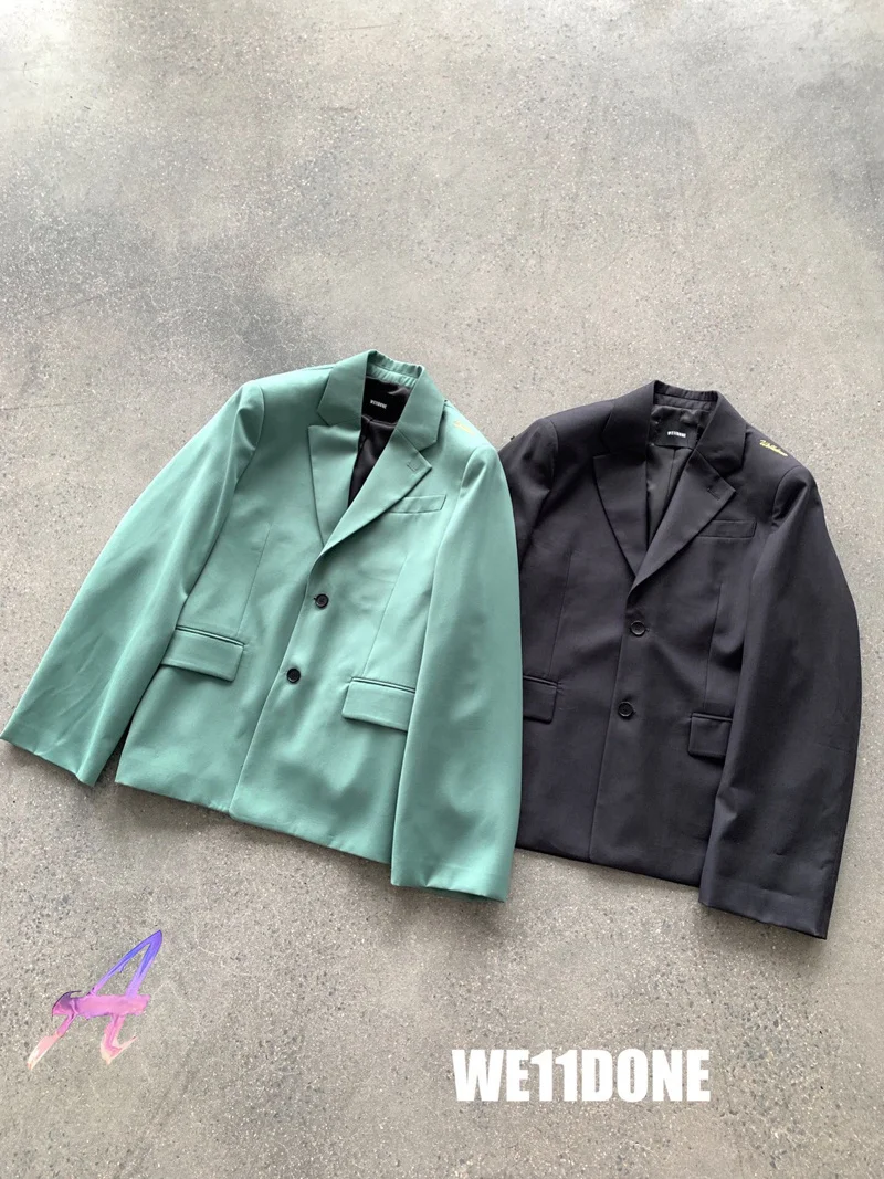 Oversize We11done Jacket High Quality Large-profile Thin Shoulder Padded Suit Jacket Men's Women's Welldone Retro Jacket
Oversize We11done Jacket High Quality Large-profile Thin Shoulder Padded Suit Jacket Men's Women's Welldone Retro Jacket