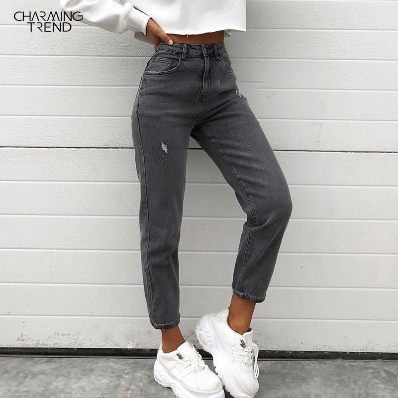Tight Elastic Jeans Women's Feet Pants Nine Pants Distressed 2020 Autumn Winter Vintage High Waist Denim Trousers Women Gray
Tight Elastic Jeans Women's Feet Pants Nine Pants Distressed 2020 Autumn Winter Vintage High Waist Denim Trousers Women Gray