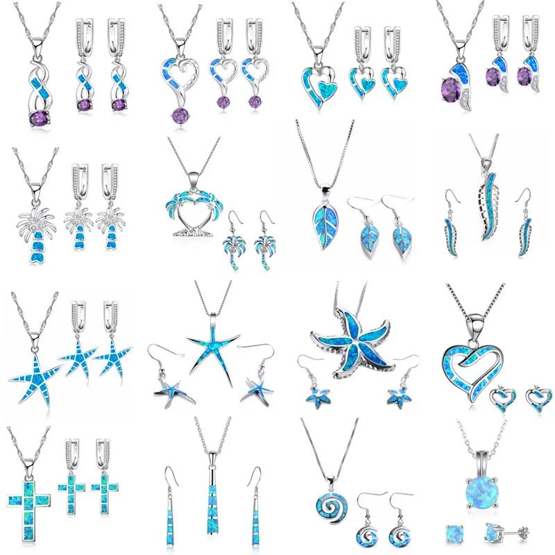 FDLK 20 Styles Fashion Cross Twisted Accessories Set For Women Imitation Blue Fire Opal Pendant Necklace Earrings Jewelry Set
FDLK 20 Styles Fashion Cross Twisted Accessories Set For Women Imitation Blue Fire Opal Pendant Necklace Earrings Jewelry Set