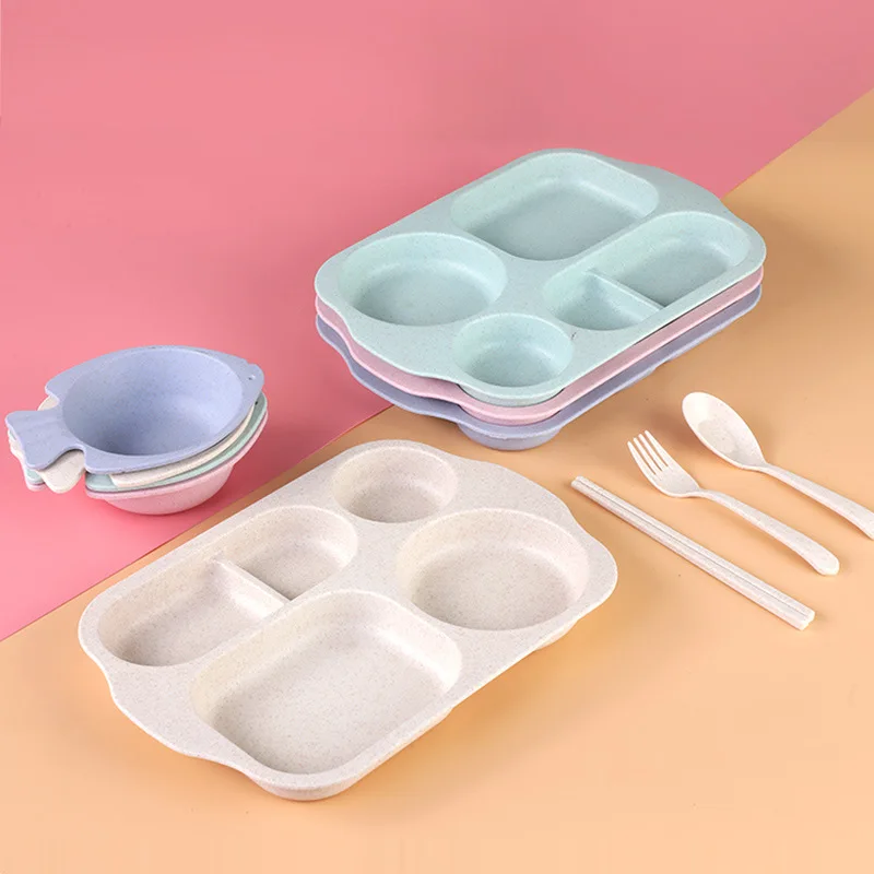 5Pcs/Set Baby Cartoon Tableware Eco-Friendly Wheat Straw Dinnerware Set Home Anti-hot Training Plate Children's Feeding Dishes
5Pcs/Set Baby Cartoon Tableware Eco-Friendly Wheat Straw Dinnerware Set Home Anti-hot Training Plate Children's Feeding Dishes