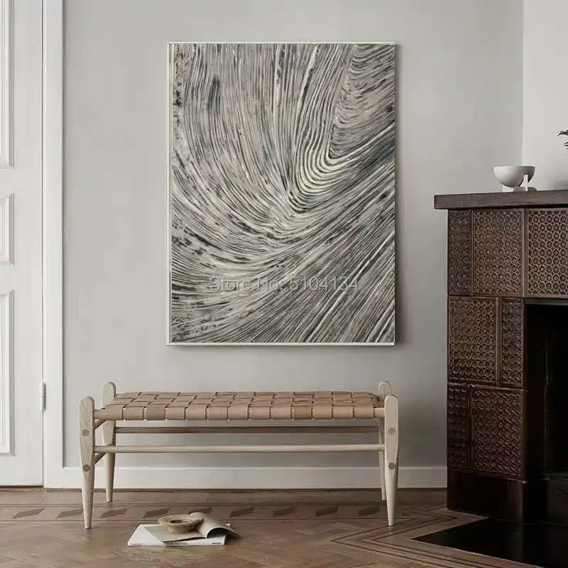 Hand painted Abstract Screw Thread Black and White Oil Paintings Modern Canvas Painting Wall Oil Picture for home Decoration
Hand painted Abstract Screw Thread Black and White Oil Paintings Modern Canvas Painting Wall Oil Picture for home Decoration