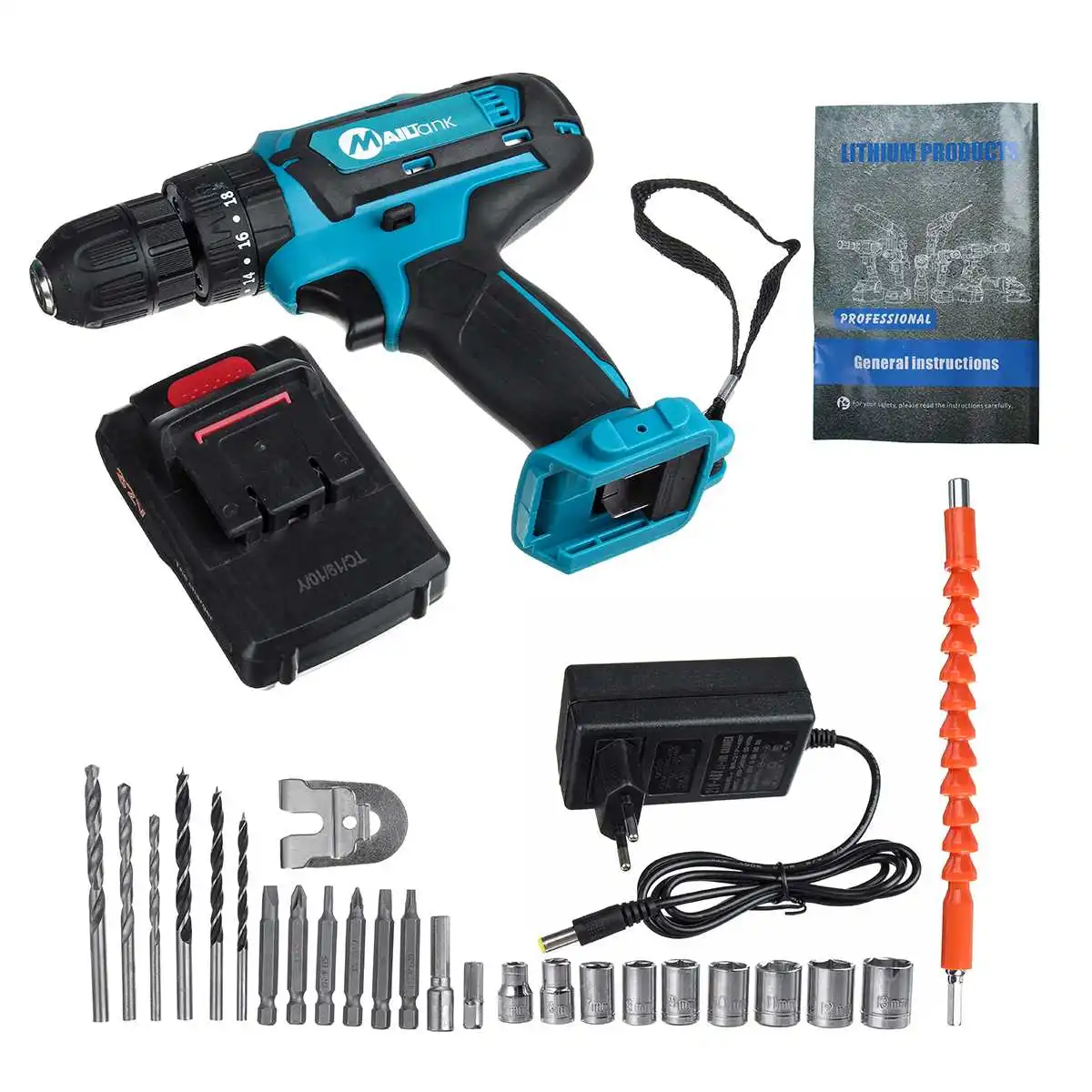 32V Electric Drill 2 Speed Cordless Drill 3 IN1 Electric Screwdriver Impact Drill Power Driver Hammer with 1 Battery LED Light
32V Electric Drill 2 Speed Cordless Drill 3 IN1 Electric Screwdriver Impact Drill Power Driver Hammer with 1 Battery LED Light