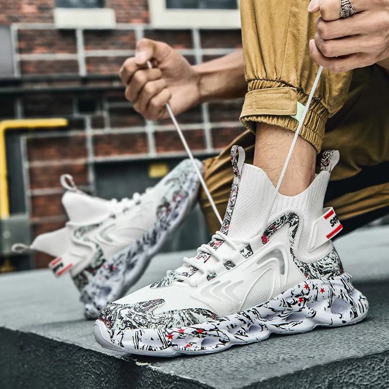 Fashion Shoes Men Chunky Graffiti Sneakers Lightweight Mesh Casual Shoes Outdoor Twist Bottom Walking Footwear Tenis Masculino
Fashion Shoes Men Chunky Graffiti Sneakers Lightweight Mesh Casual Shoes Outdoor Twist Bottom Walking Footwear Tenis Masculino