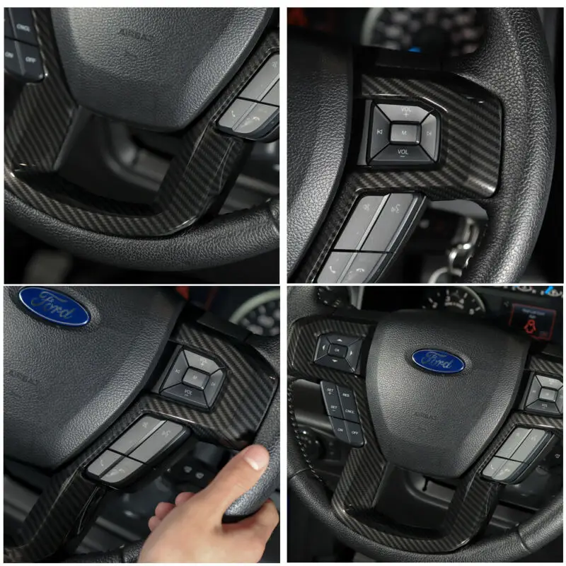 For Ford F150 2015-2019 Steering Wheel Cover 5pcs set ABS Black Carbon Fiber Interior Trim High quality New
For Ford F150 2015-2019 Steering Wheel Cover 5pcs set ABS Black Carbon Fiber Interior Trim High quality New