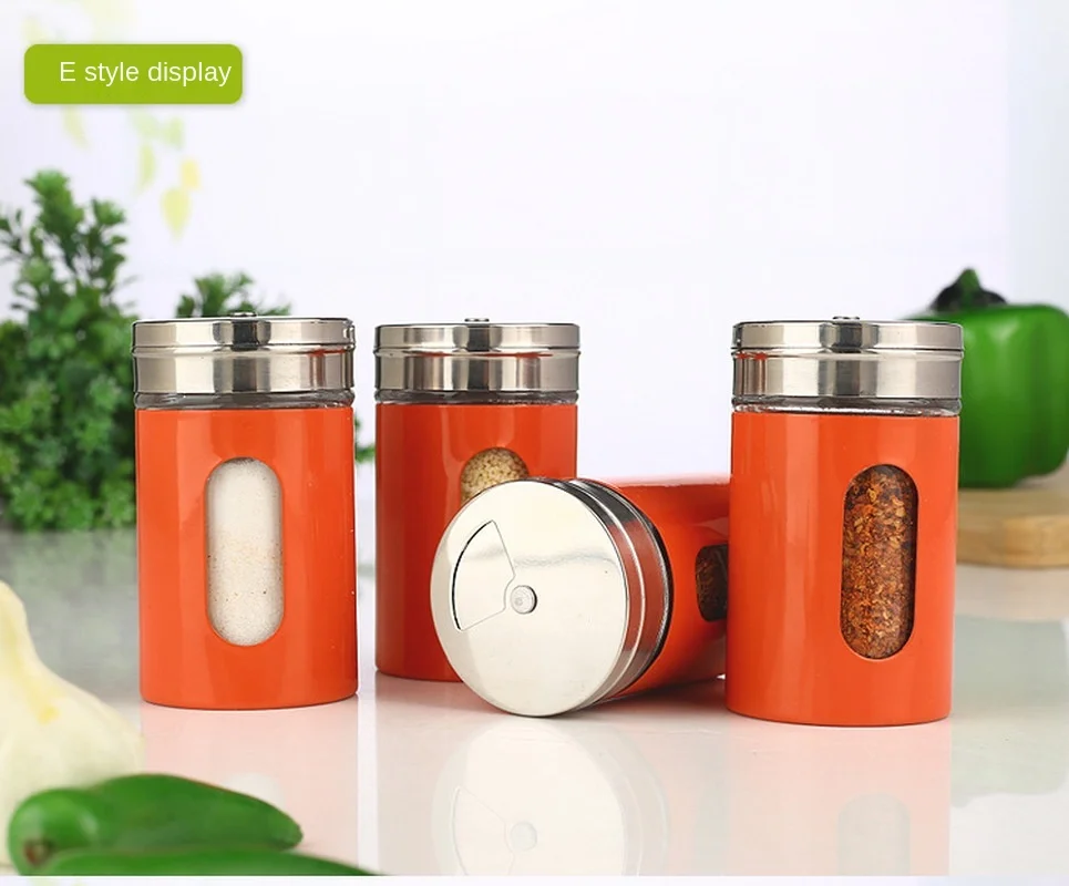 Glass Jars For Spices Bbq Spice Organizer Stainless Steel Kitchen Supplies Barbecue Seasoning Bottle Sugar Salt Pepper Shaker
Glass Jars For Spices Bbq Spice Organizer Stainless Steel Kitchen Supplies Barbecue Seasoning Bottle Sugar Salt Pepper Shaker