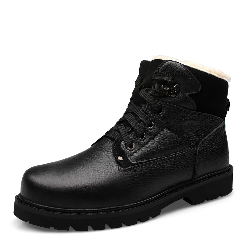 Winter Men Boots Anti-Skidding genuine Leather Shoes Men Popular Comfy Men Shoes Short Plush Snow Boots men Outsole Winter Boots
Winter Men Boots Anti-Skidding genuine Leather Shoes Men Popular Comfy Men Shoes Short Plush Snow Boots men Outsole Winter Boots