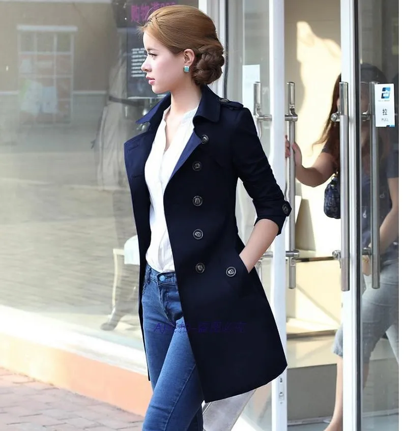Luzuzi Trench Coat For Women Double Breasted Belt Slim Fit Long Spring Coat Casaco Feminino Abrigos Mujer Autumn Outerwear Z505
Luzuzi Trench Coat For Women Double Breasted Belt Slim Fit Long Spring Coat Casaco Feminino Abrigos Mujer Autumn Outerwear Z505