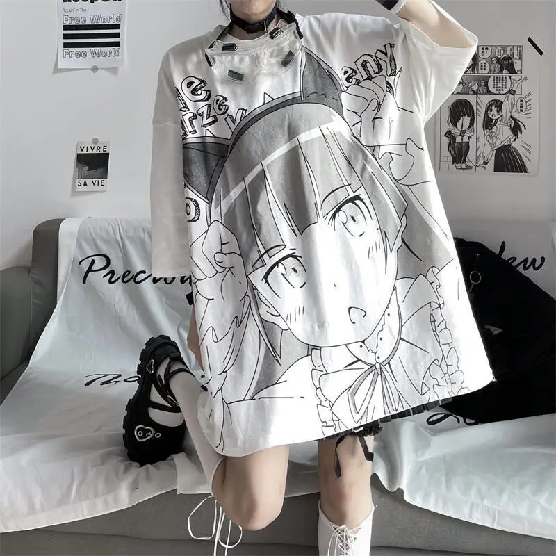 2021 summer new summer white short-sleeved female ins tide Japanese two-dimensional anime girl printing loose Korean t-shirt stu
2021 summer new summer white short-sleeved female ins tide Japanese two-dimensional anime girl printing loose Korean t-shirt stu