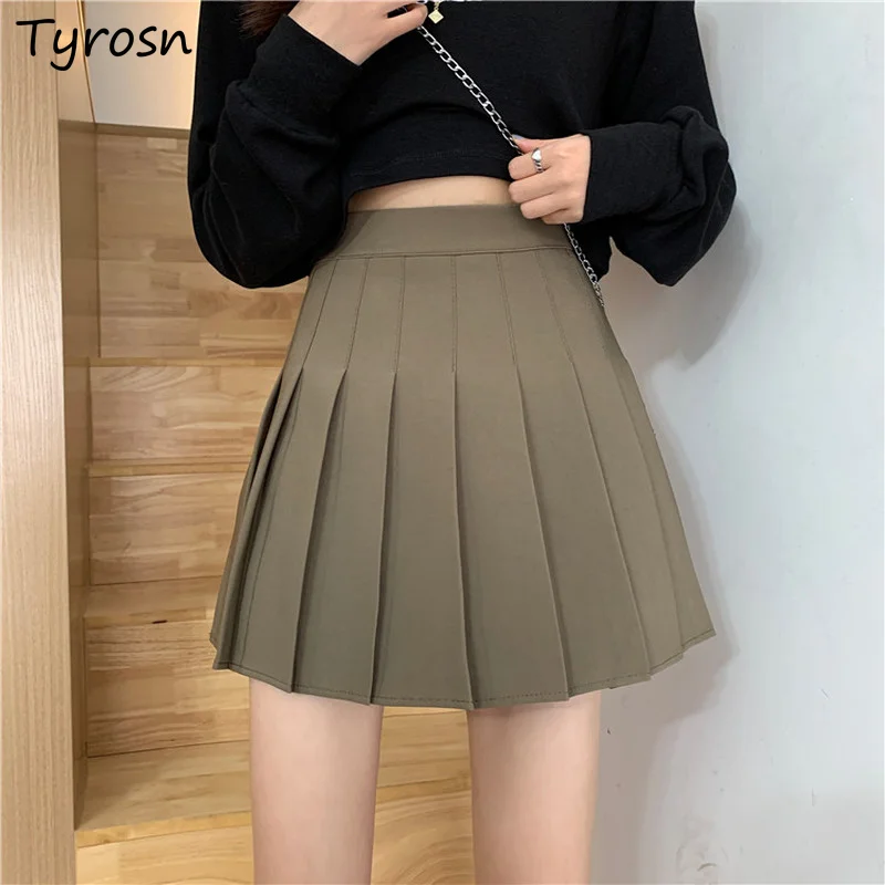 Women Mini A Line Skirts Pleated Harajuku Preppy Style All Match Students Jk Leisure Fashion High Waist Summer Faldas Femme Ins
Women Mini A Line Skirts Pleated Harajuku Preppy Style All Match Students Jk Leisure Fashion High Waist Summer Faldas Femme Ins
