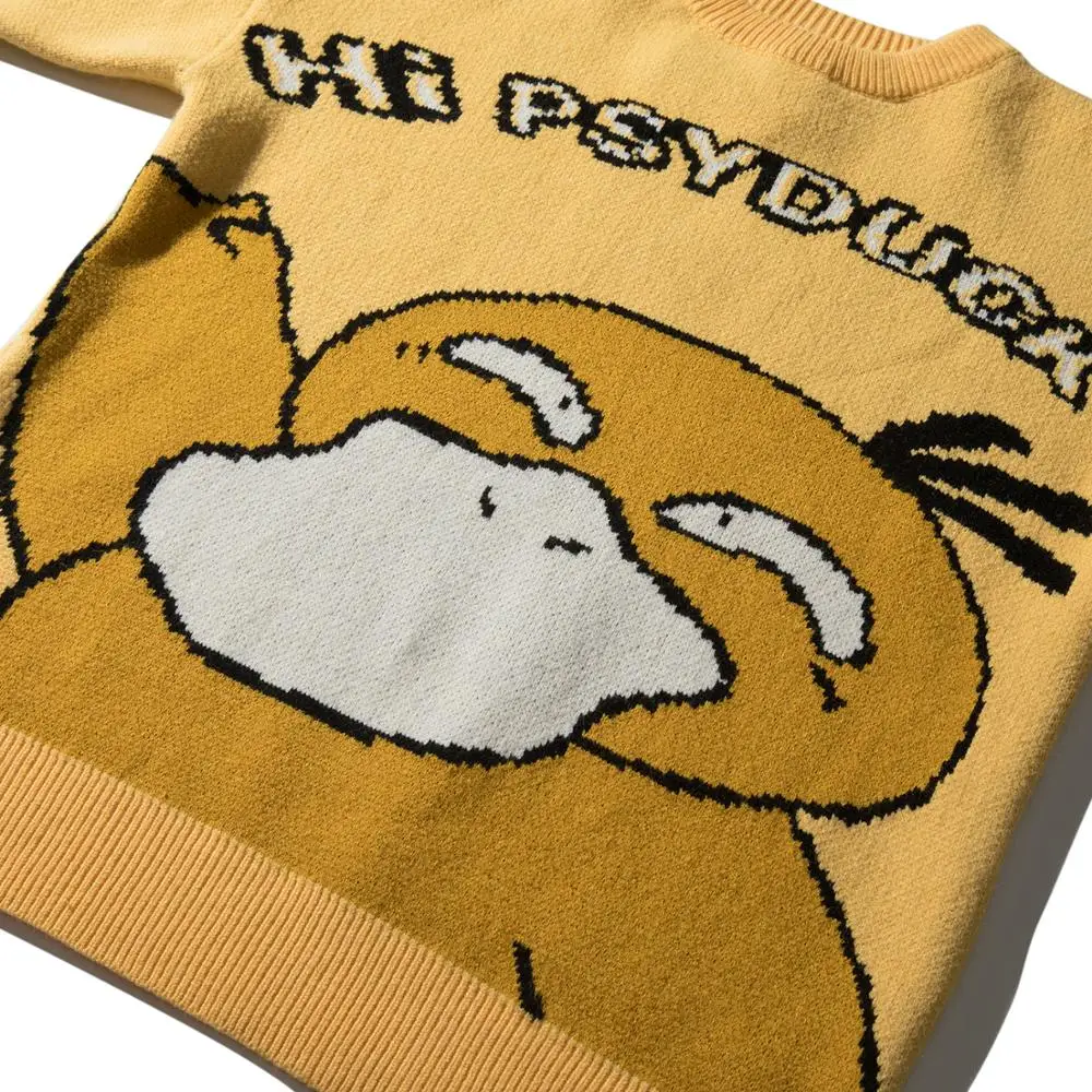 Funny Cartoon Duck Sweater Men Pullover Jumper Printed Knitted Sweater Hip Hop Harajuku Streetwear Casual Autumn Male Sweater
Funny Cartoon Duck Sweater Men Pullover Jumper Printed Knitted Sweater Hip Hop Harajuku Streetwear Casual Autumn Male Sweater
