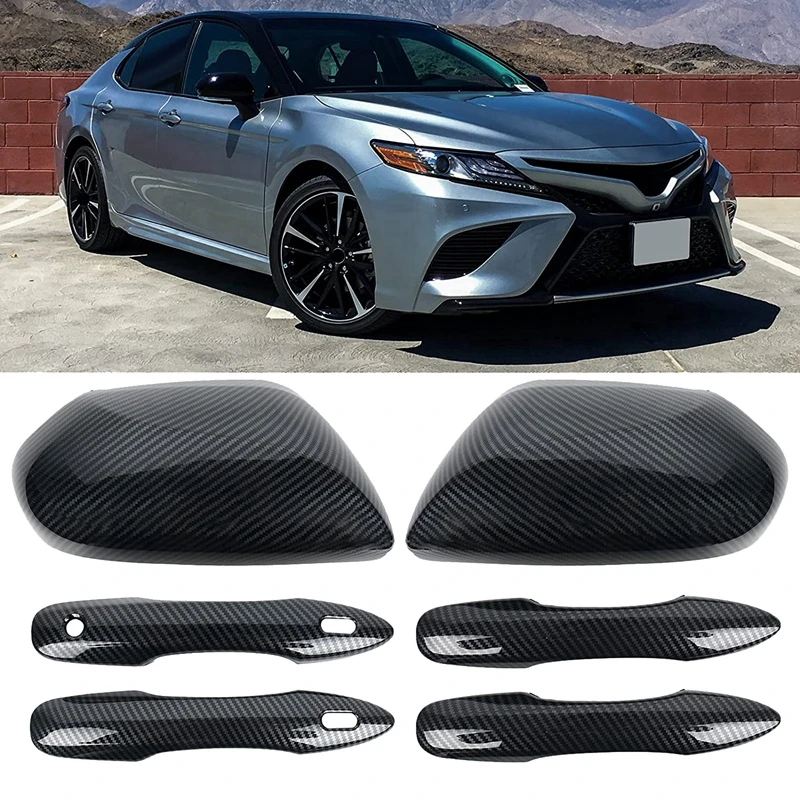 Carbon Fiber Side Door Rearview Mirror Cover Cap + Door Handle Cover for Toyota Camry 2018-2021
Carbon Fiber Side Door Rearview Mirror Cover Cap + Door Handle Cover for Toyota Camry 2018-2021