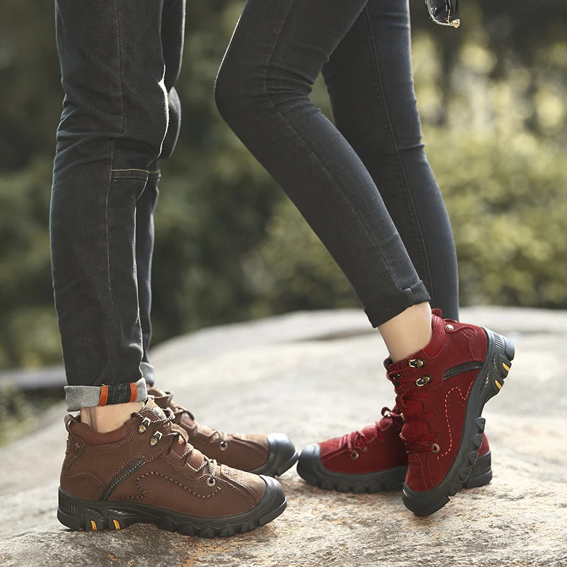 New Outdoor Sneakers Waterproof Hiking Shoes Men Women Leather Mountain Hiking Boots Couple Winter Trekking Trail Climbing Shoes
New Outdoor Sneakers Waterproof Hiking Shoes Men Women Leather Mountain Hiking Boots Couple Winter Trekking Trail Climbing Shoes