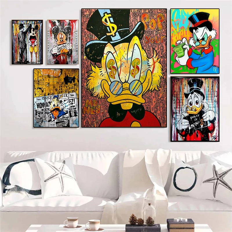 Graffiti Disney Mickey Mouse Donald Duck Canvas Painting Wall Art Decor Posters and Prints for Baby Bedroom Decor Wall Painting
Graffiti Disney Mickey Mouse Donald Duck Canvas Painting Wall Art Decor Posters and Prints for Baby Bedroom Decor Wall Painting