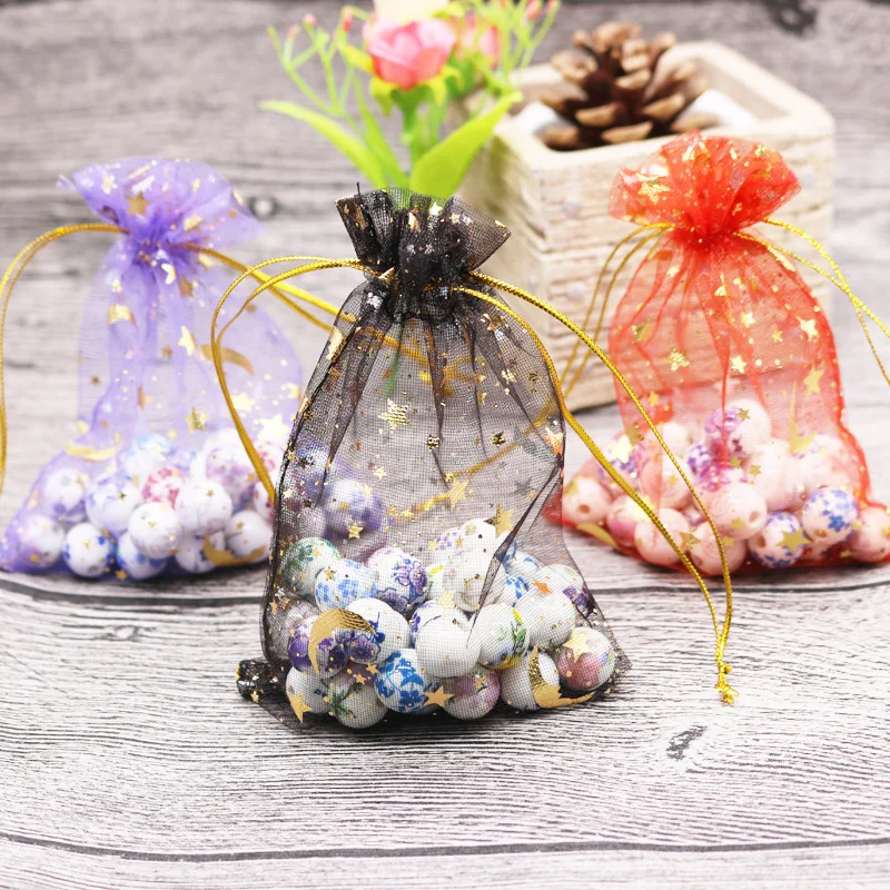 50Pcs 7x9cm Bronzing Star Moon Printed Gift Bags Pearl Gauze Net Jewelry Bag Organizer Drawstring Beam Mouth Candy Storage Bag
50Pcs 7x9cm Bronzing Star Moon Printed Gift Bags Pearl Gauze Net Jewelry Bag Organizer Drawstring Beam Mouth Candy Storage Bag