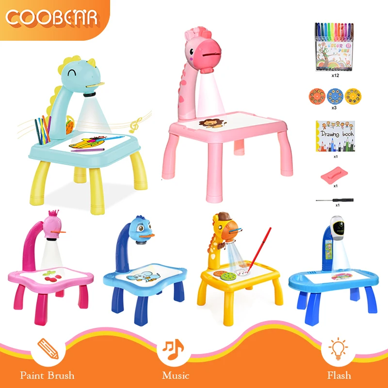 Children Led Projector Painting Art Drawing Table Light Toy For Kids Painting Board Desk Educational Learning Paint Tools Toys
Children Led Projector Painting Art Drawing Table Light Toy For Kids Painting Board Desk Educational Learning Paint Tools Toys