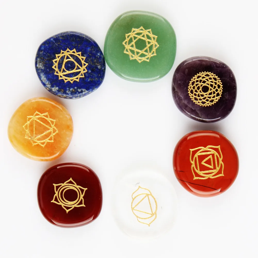 Assorted 7 pcs/lotNatural Engraved Chakra Symbols Stone Pocket Palm Stones Crystal Reiki Quartz Healing Aventurine Free Shipping
Assorted 7 pcs/lotNatural Engraved Chakra Symbols Stone Pocket Palm Stones Crystal Reiki Quartz Healing Aventurine Free Shipping