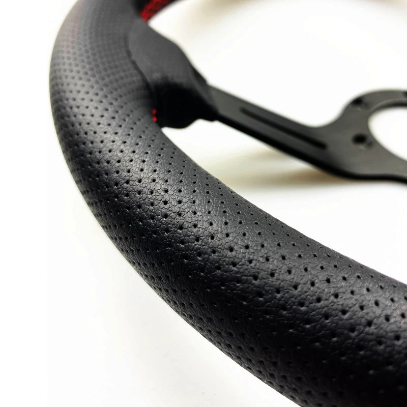 Top racing 14inch 350mm Deep black red line Drifting Steering Wheel / Leather Steering wheels
Top racing 14inch 350mm Deep black red line Drifting Steering Wheel / Leather Steering wheels