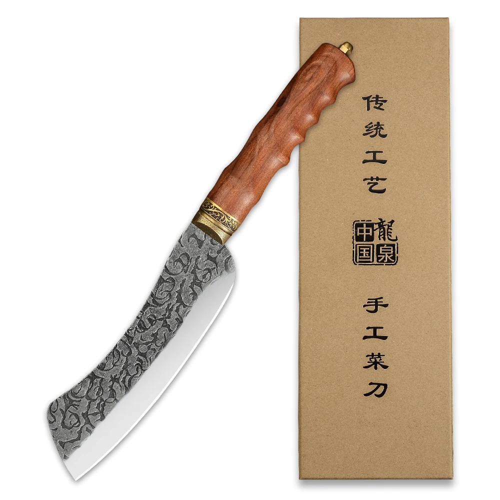 Damask 9 Inch Forged Kictehn Knife Stainless Steel Chef's Slicing Knife Comfortable Rosewood Handle Meat Slicer Cooking Cleaver
Damask 9 Inch Forged Kictehn Knife Stainless Steel Chef's Slicing Knife Comfortable Rosewood Handle Meat Slicer Cooking Cleaver