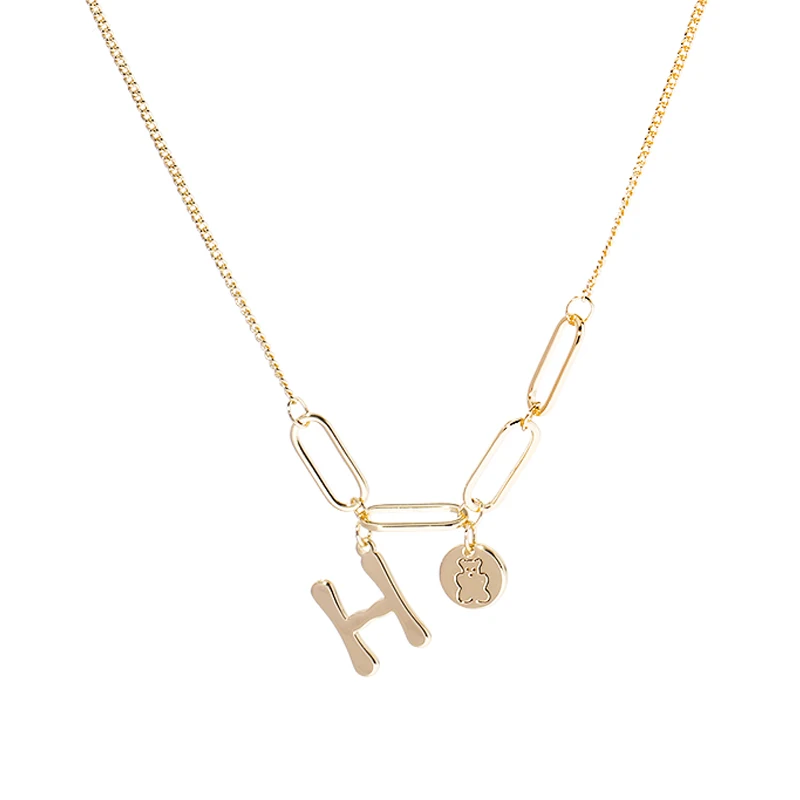 Korean Fashion Initial Necklace Hip hop Exquisite Necklace 2021 New Jewelry Dainty Sweater Chain Letter H Clavicle Chain Gift
Korean Fashion Initial Necklace Hip hop Exquisite Necklace 2021 New Jewelry Dainty Sweater Chain Letter H Clavicle Chain Gift