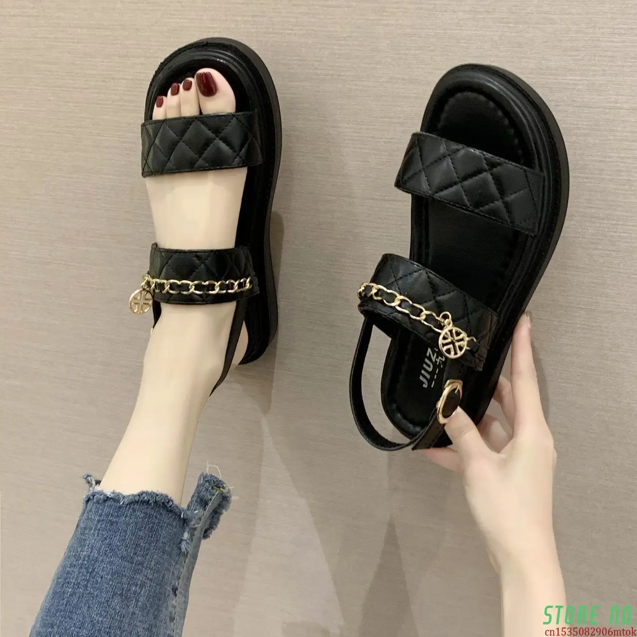 Summer Sports Sandals Women Casual Soft Bottom Non-slip Flat Velcro Beach Sandals Ladies Shoes 2021 New Style
Summer Sports Sandals Women Casual Soft Bottom Non-slip Flat Velcro Beach Sandals Ladies Shoes 2021 New Style