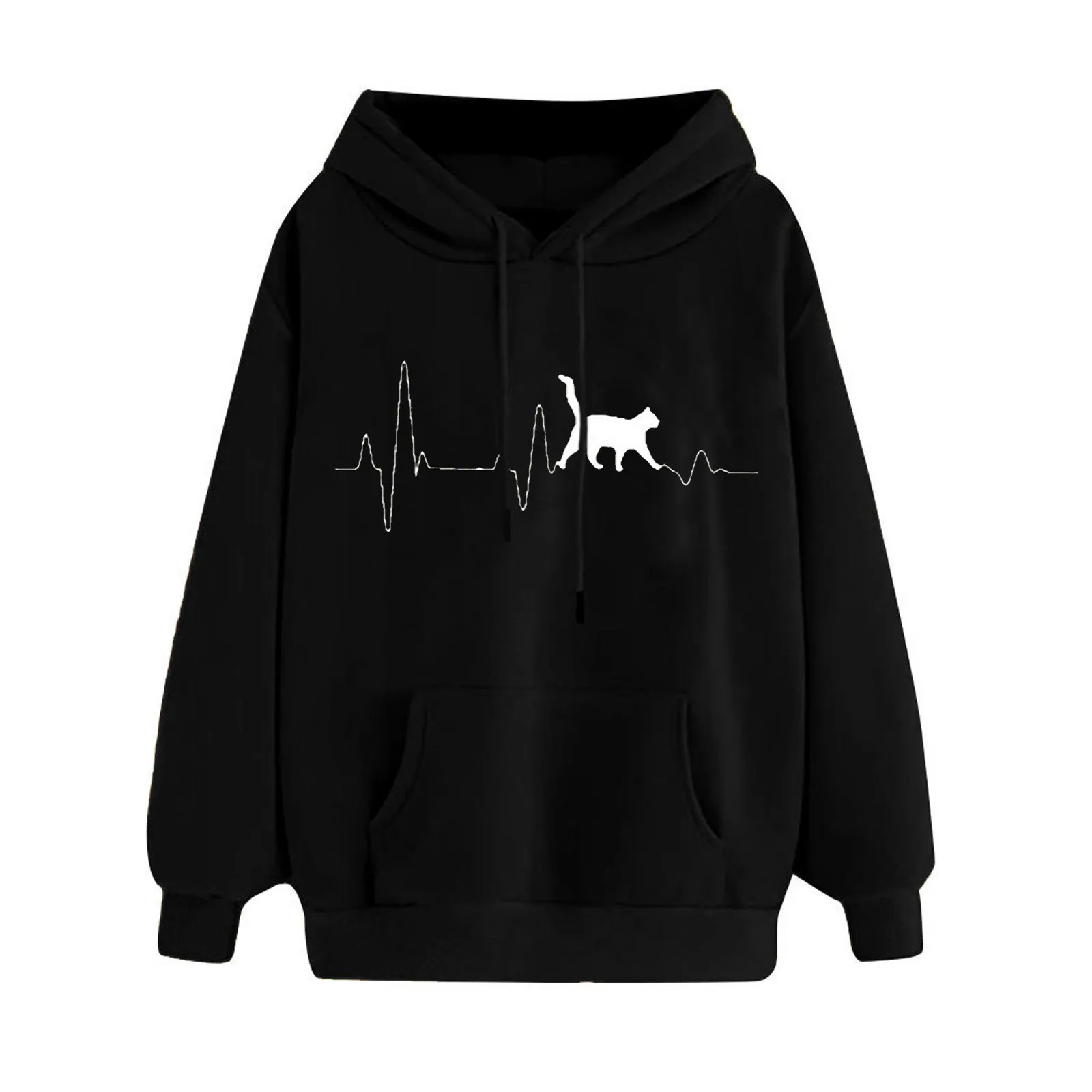 Pockets Cat Printed Women Hoodies Casual O-Neck Loose Fashion Ladies Sweatshirts Bottoming Western Style Funny Female Clothes
Pockets Cat Printed Women Hoodies Casual O-Neck Loose Fashion Ladies Sweatshirts Bottoming Western Style Funny Female Clothes