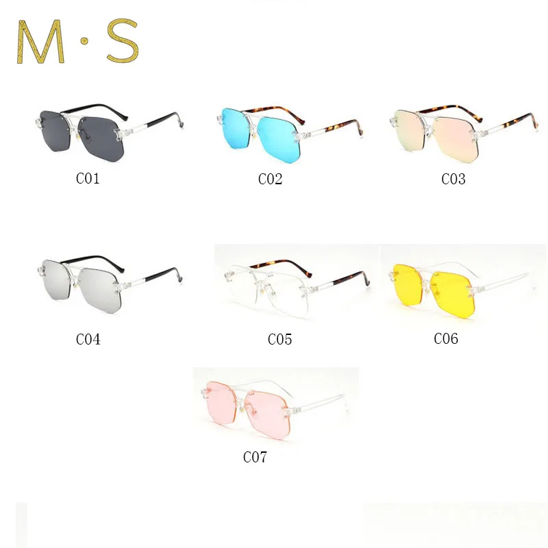 MS 2020 Women Luxury Decoration Classic Eyewear Female Rimless Sunglasses Original Brand Designer Sun Glasses Fashion UV400
MS 2020 Women Luxury Decoration Classic Eyewear Female Rimless Sunglasses Original Brand Designer Sun Glasses Fashion UV400
