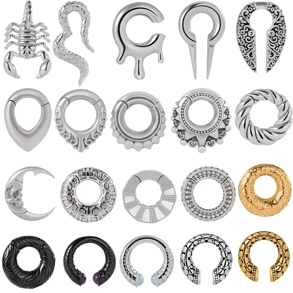 1pc 316L Surgical Steel Heavy Ear Large Gauge Ear scorpion snake-shaped magnet sun moon Piercing Body Jewelry
1pc 316L Surgical Steel Heavy Ear Large Gauge Ear scorpion snake-shaped magnet sun moon Piercing Body Jewelry