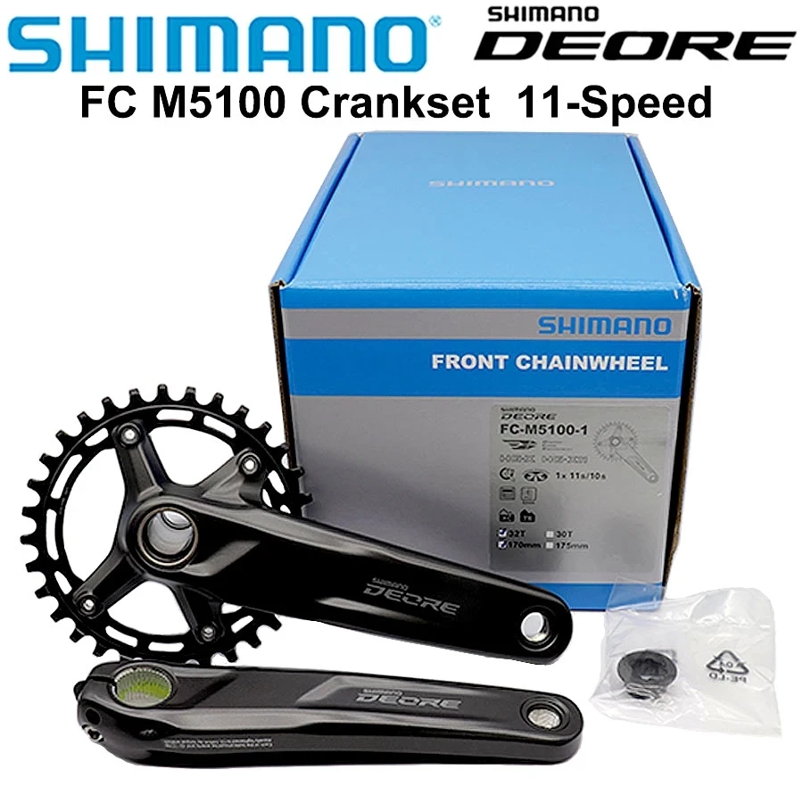 Шатун SHIMANO DEORE FC M5100, кривошипная система M5100 1x11-Speed 11s 11v 32T 175 мм 170 мм 32T 34T, совместима с M7000 BB52
Шатун SHIMANO DEORE FC M5100, кривошипная система M5100 1x11-Speed 11s 11v 32T 175 мм 170 мм 32T 34T, совместима с M7000 BB52