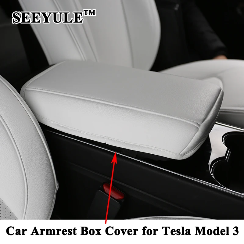 1pc SEEYULE Styling Deluxe Car Armrest Box Cover Leather Pad Decoration Cushion Protector Car Accessories for Tesla Model 3
1pc SEEYULE Styling Deluxe Car Armrest Box Cover Leather Pad Decoration Cushion Protector Car Accessories for Tesla Model 3
