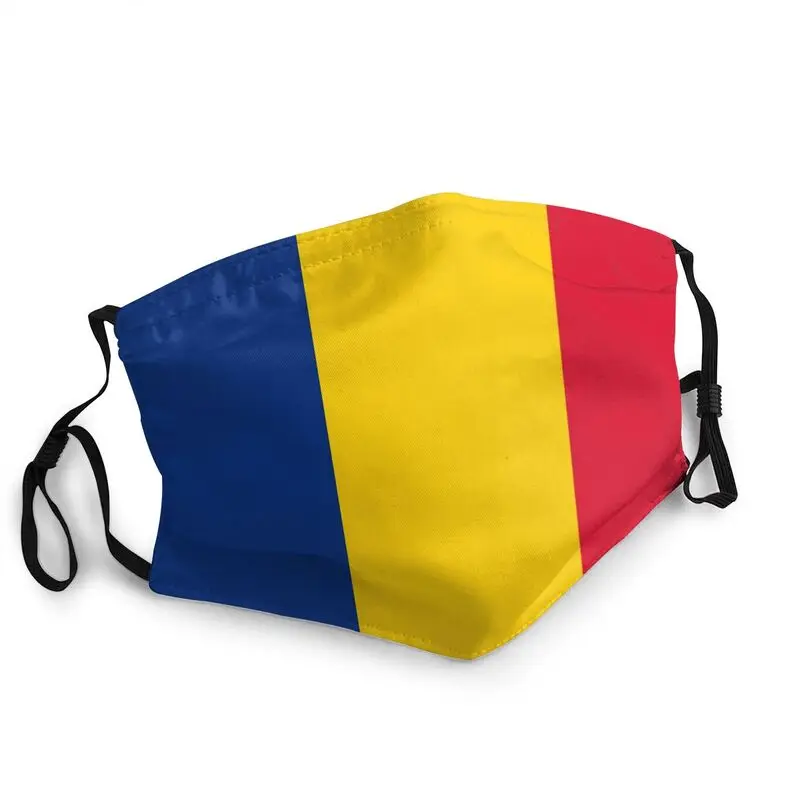 

Маска с флагом Румынии для мужчин и женщин, Пылезащитная маска, защитный респиратор, моющаяся маска для рта