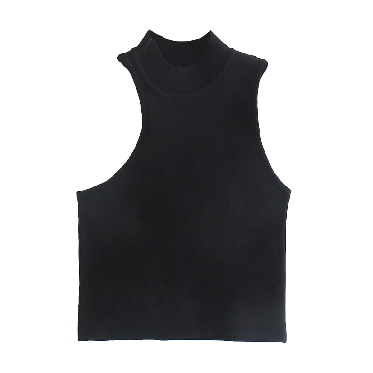 2021 spring and summer new fashion half high neck ice silk sleeveless knitted bottoming shirt vest T-shirt women
2021 spring and summer new fashion half high neck ice silk sleeveless knitted bottoming shirt vest T-shirt women