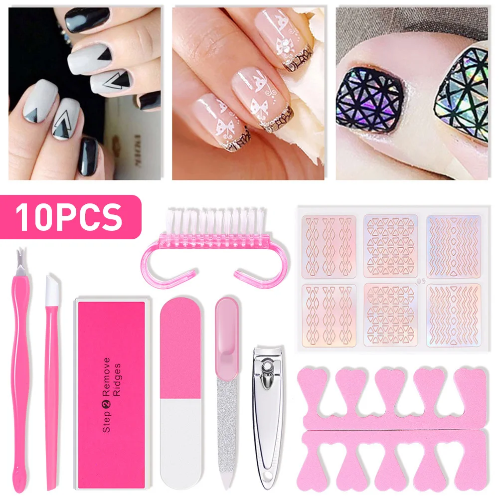 9PCS Nail Polish Kit Manicure Nail Tool with Nail Sticker Toe Separator for Beginners Nail Salon
9PCS Nail Polish Kit Manicure Nail Tool with Nail Sticker Toe Separator for Beginners Nail Salon