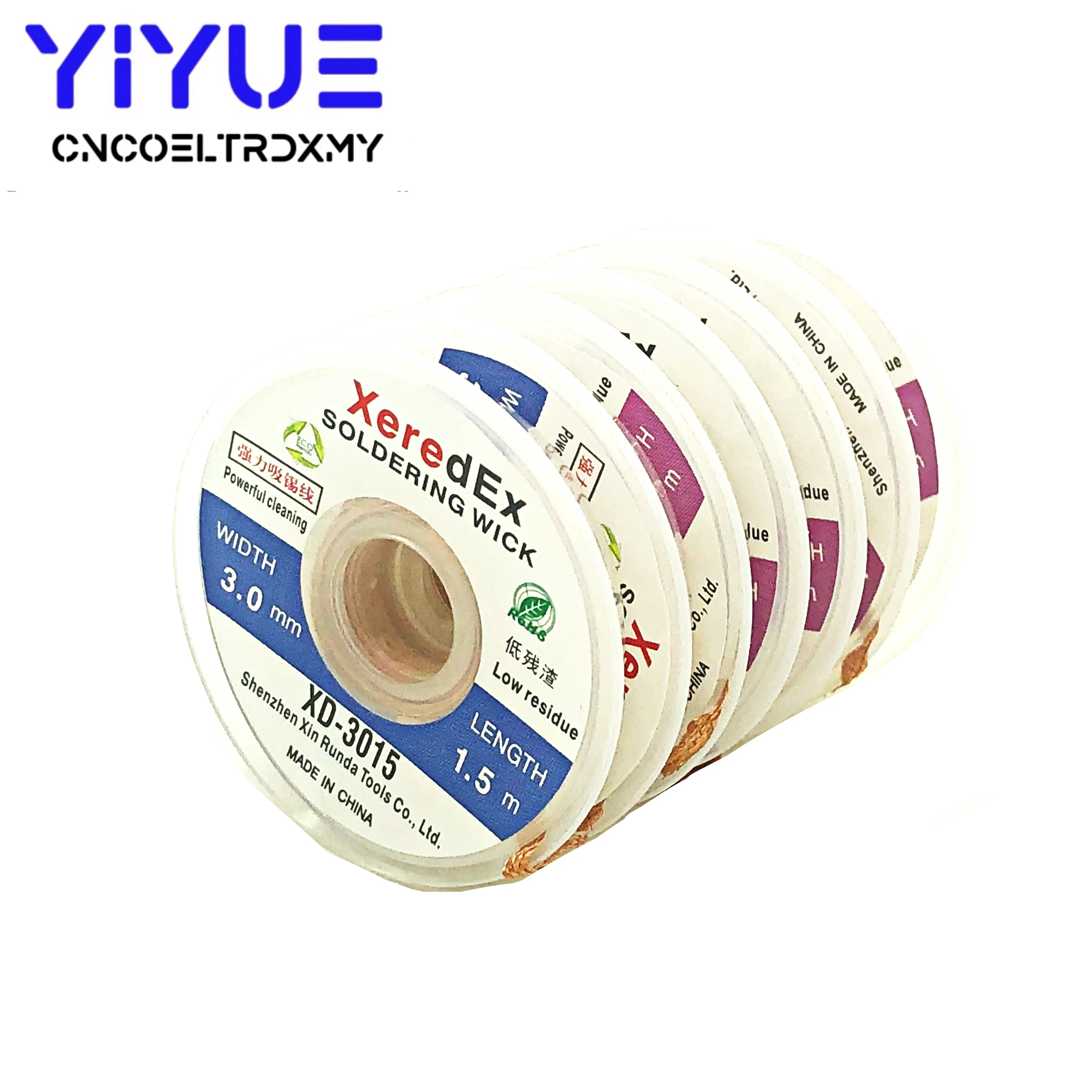 1.5M Desoldering Braid Solder Remover Wick 2.0mm/3.0mm Width Low Residue Non-Clean Tin Strip Lead Cord Flux BGA Repair Tool
1.5M Desoldering Braid Solder Remover Wick 2.0mm/3.0mm Width Low Residue Non-Clean Tin Strip Lead Cord Flux BGA Repair Tool