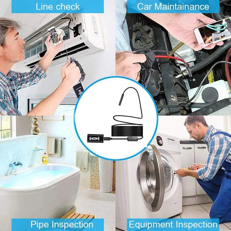 WiFi Endoscope 1200P Wireless Endoscope Camera with 8LED Lights for IOS Samsung Android iPhone Windows Mac(2M)
WiFi Endoscope 1200P Wireless Endoscope Camera with 8LED Lights for IOS Samsung Android iPhone Windows Mac(2M)