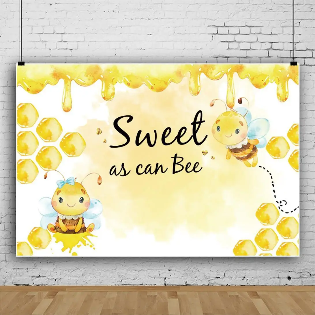 Износостойкий фон для детской вечерние с изображением маленьких пчел и нектара |