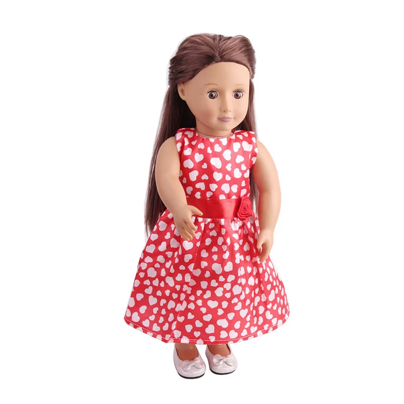 18 Inch American Doll Girls Love Printed Red Dress Newborn Baby Skirt Toys Accessories Fit 40-43 Cm Boy Dolls Gift c154
18 Inch American Doll Girls Love Printed Red Dress Newborn Baby Skirt Toys Accessories Fit 40-43 Cm Boy Dolls Gift c154