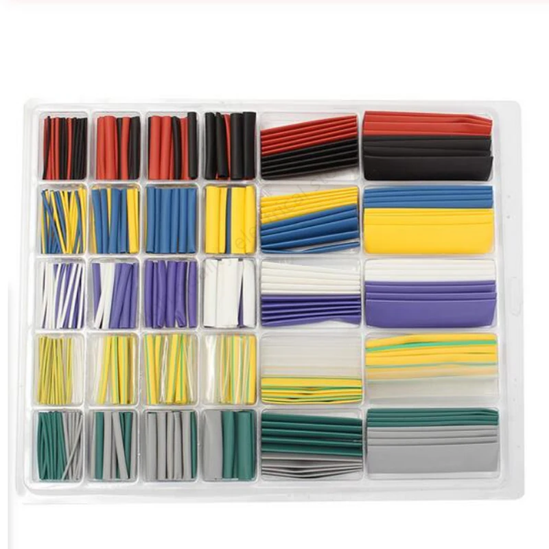 500PCS Polyolefin 2:1 Heat Shrink Tube Electrical Wrap Wire Cable Sleeving Kit Shrinkable Tubing Assortment Set
500PCS Polyolefin 2:1 Heat Shrink Tube Electrical Wrap Wire Cable Sleeving Kit Shrinkable Tubing Assortment Set