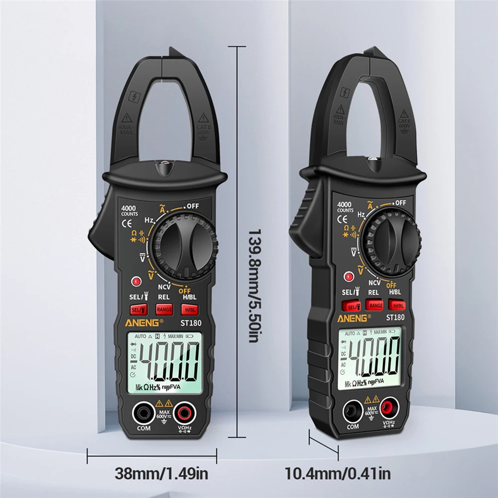 ST180 Digital Smart Multimeter Transistor Testers 4000 Counts True RMS Auto Electrical Capacitance Meter Temp Resistance Tool
ST180 Digital Smart Multimeter Transistor Testers 4000 Counts True RMS Auto Electrical Capacitance Meter Temp Resistance Tool