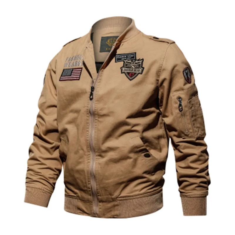 U.S. Army Flight Jacket Autumn Winter Plus Size Military Green Coat Men's Outdoor Loose Coats 
U.S. Army Flight Jacket Autumn Winter Plus Size Military Green Coat Men's Outdoor Loose Coats