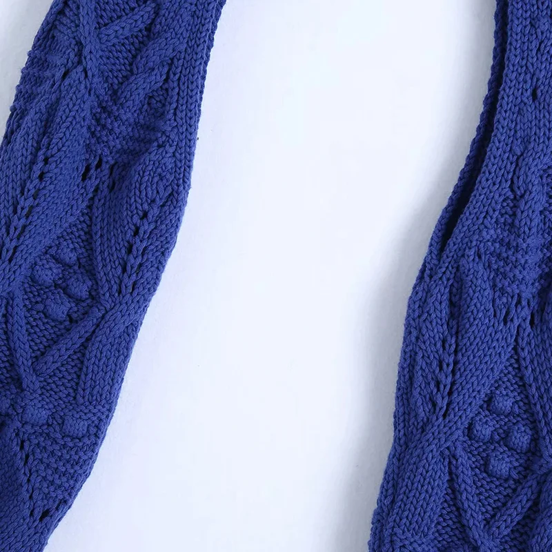 Za Women's Sweaters Knit Tops Pullover Knitwears Blue Long Sleeves Female Solid Cropped Knitted Clothes Fashion New Design Chic
Za Women's Sweaters Knit Tops Pullover Knitwears Blue Long Sleeves Female Solid Cropped Knitted Clothes Fashion New Design Chic